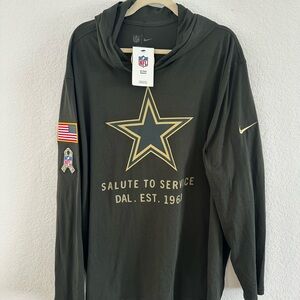 Nike Olive Green Salute to Service NFL Hoodie with Gold Star Graphic